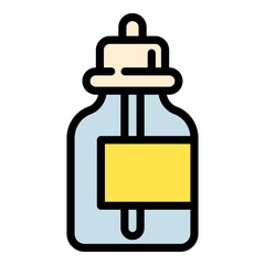 Toxic liquid e cigarette bottle icon. Outline toxic liquid e cigarette bottle vector icon for web design isolated on white background