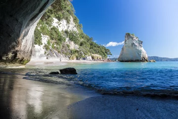 Wall murals Cathedral Cove Cathedral Cove amazing white sand beach