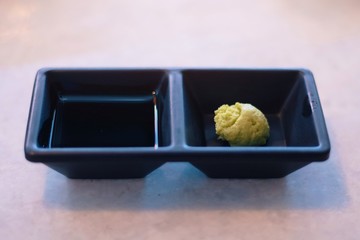 Soy sauce and wasabi , Japanese cuisine spices