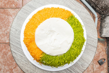 Gold Egg Yolk Thread Cakes, Thai call 'Cake Foi Tong