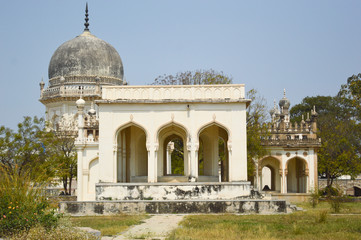 grave yards of golkonda abandon fort in hydrabad india