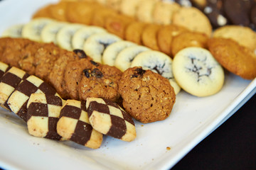 Various cookies at buffet party