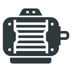 electrical generator black icon on white background