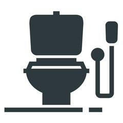 toilet black icon on white background