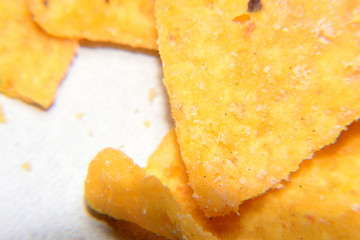Close up of Tortilla Chips isolated with white background