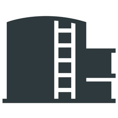 oil storage black icon on white background