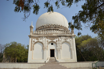 historical dome structures of seven tombs in hydrabad india