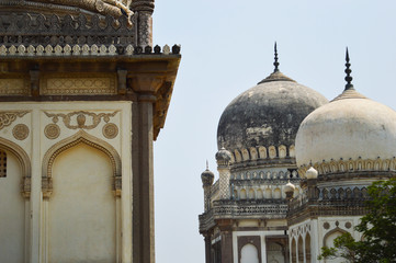 historical dome structures of seven tombs in hydrabad india