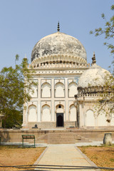 Historical abandon fort domes of hyderabad india