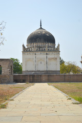 Historical abandon fort domes of hyderabad india