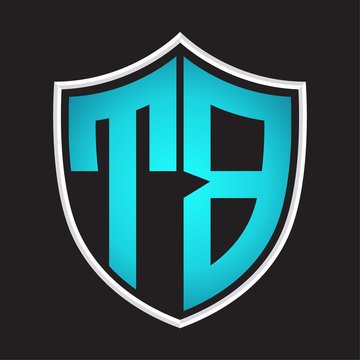 recommend clip art: TB Logo monogram with shield shape isolated blue colors on outline design template