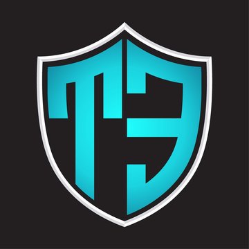 recommend clip art: TE Logo monogram with shield shape isolated blue colors on outline design template
