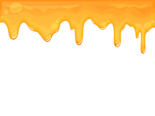 蜂蜜の垂れるフレームイラスト_白