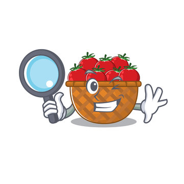 Tomato basket in Smart Detective picture character design