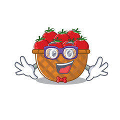 Super Funny Geek tomato basket cartoon character design