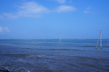 長部田海床路・熊本県宇土市