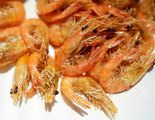 Shrimp cooked according to a special recipe.