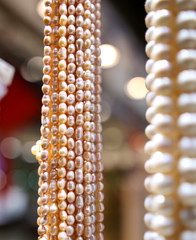 Pearl beads on a counter