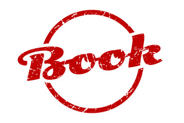 book sign. book round vintage grunge stamp. book