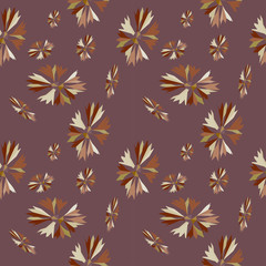 seamless pattern with flowers and leaves vector