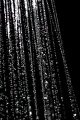 jet of water on a black background