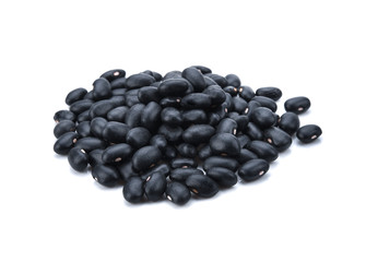 black beans, isolated on white background