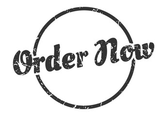 order now sign. order now round vintage grunge stamp. order now