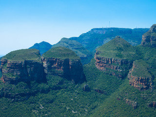 Fototapeta na wymiar Three Rondavels of the Blyde River Canyon along the Panorama Route in Mpumalanga Province of South Africa
