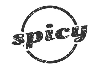 spicy sign. spicy round vintage grunge stamp. spicy