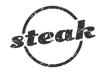 steak sign. steak round vintage grunge stamp. steak