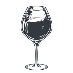 Glass of red alcohol wine for bar menu