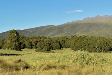 Fototapeta premium Scenic mountains against sky in Mount Kenya National Park