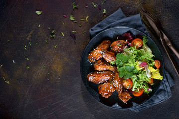chicken wings in teriyaki sauce