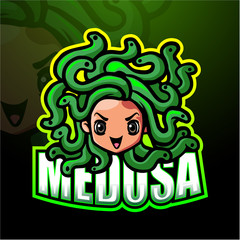 Medusa mascot esport logo design © frescostudio