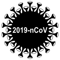 Coronavirus vector illustration, 2019-ncov virus sign