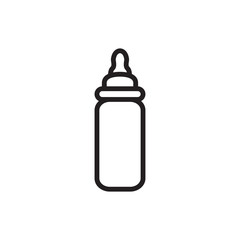 Baby milk bottles icon vector design template