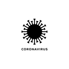 virus corona logo vector design