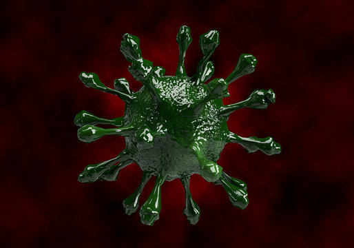 3d rendering of COVID-19 SARS,Coronaviridae , SARS-CoV, SARSCoV, virus 2020 , MERS-CoV ,chinese virus 2019-nCoV on red background