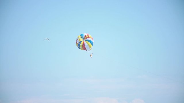 parachute attached to the boat