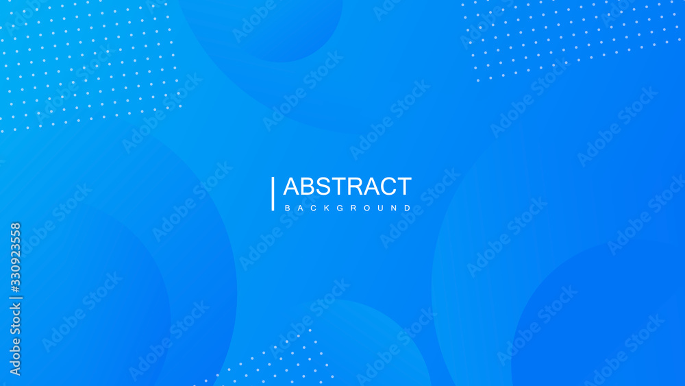 Poster bright blue gradient abstract creative background with wave and dots. futuristic backdrop with circl