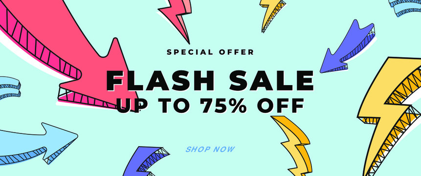 abstract flash sale banner design