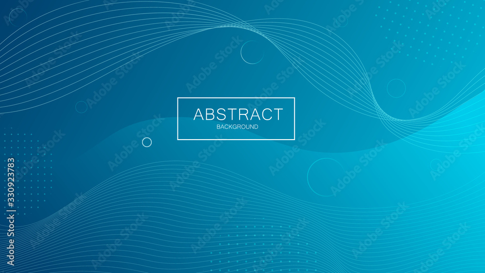 Poster abstract blue colorful background with place for text and white geometric element. futuristic colore