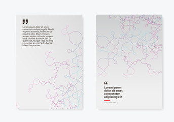 Abstract geometric brochure background with connected lines and dots