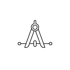 Compass divider line icon. Vector