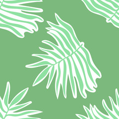 Vector tropical leaves seamless pattern. Tropical botanical pattern liana, leaves, jungle for printing on textiles, paper, wallpaper, packaging.