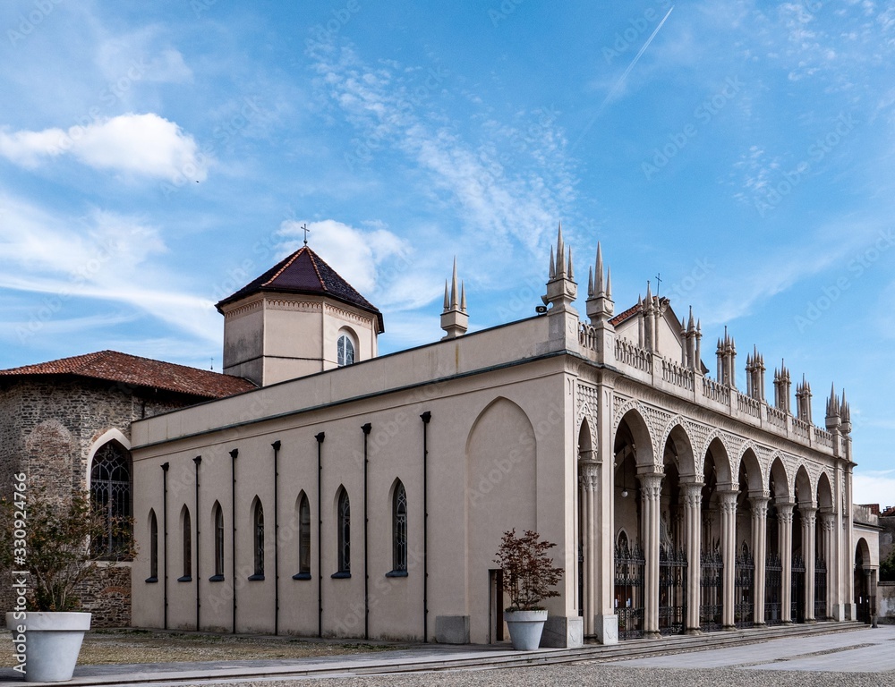 Wall mural cathedral di santo stefano in biella, italy