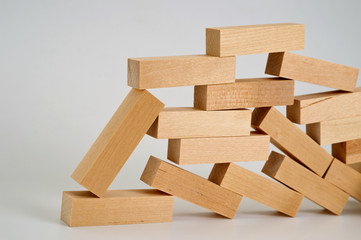 A puzzle game made of wooden blocks. Background for the development of imagination and spatial thinking.
