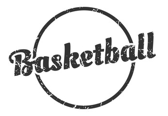 basketball sign. basketball round vintage grunge stamp. basketball