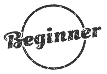 beginner sign. beginner round vintage grunge stamp. beginner