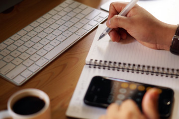 An  entrepreneur working from his office